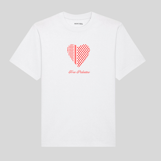 Keffiye Herz Heavy T-Shirt - Weiß