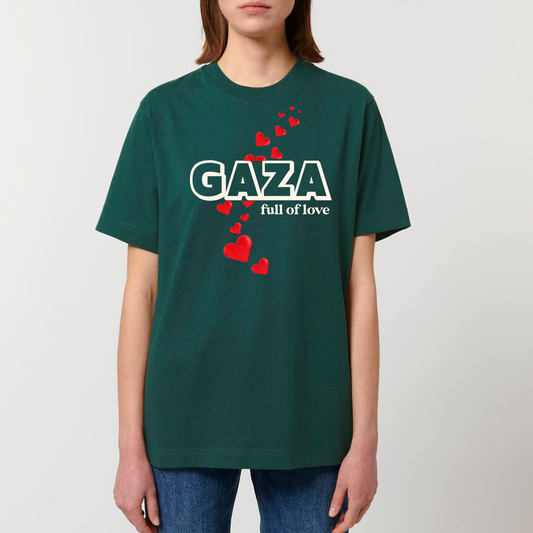 Gaza Full of Love Heavy T-Shirt - Dunkelgrün